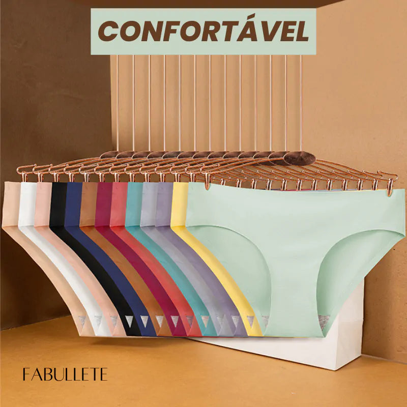 Calcinhas Conforto Livres de Costuras - Kit Completo com 12 Peças
