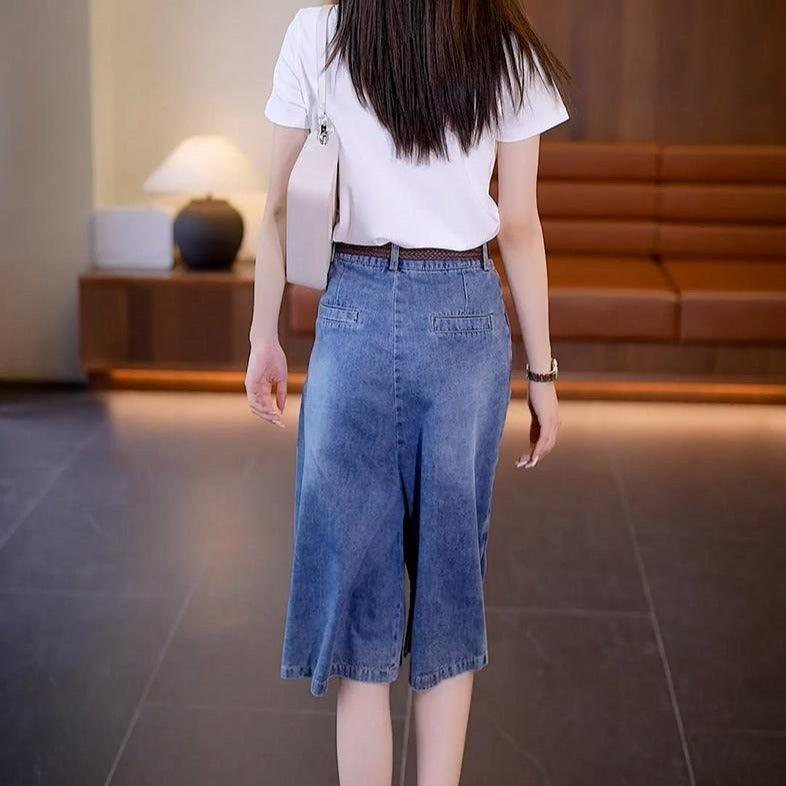 Shorts Saia Charlie™ com Dupla Camada Jeans / A peça de roupa mais exclusiva, sútil e elegante que você já viu!